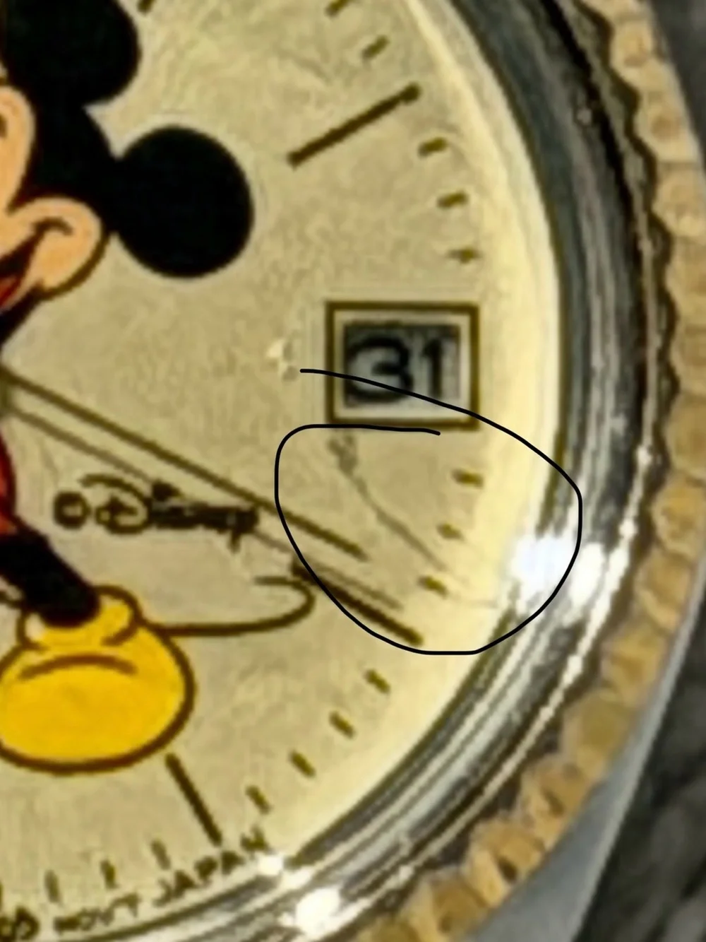 Lorus Women's Two-Tone Mickey Mouse Gold Dial Quartz Watch